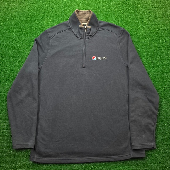 Ashworth Other - Pepsi Employee Quarter Zip Sweatshirt Mens XL Navy Pullover Uniform Work Wear